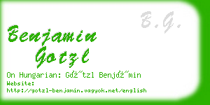 benjamin gotzl business card